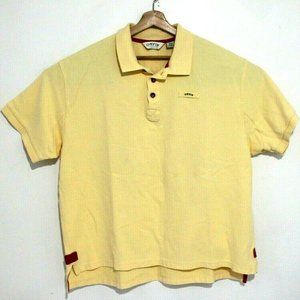 Orvis Mens Size XXL Yellow Cotton Polo Rugby Golf Shirt Fishing